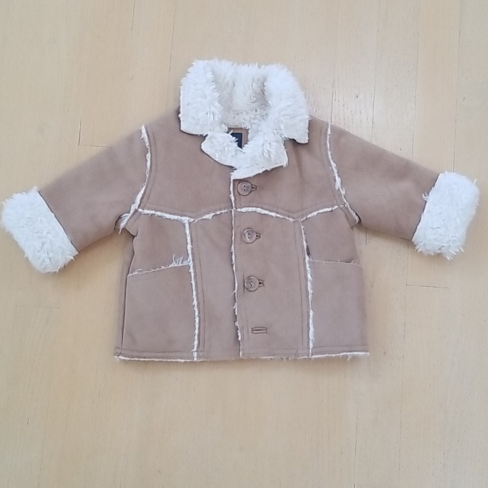 Baby GAP Faux Suede Shearling Jacket 6-12 M